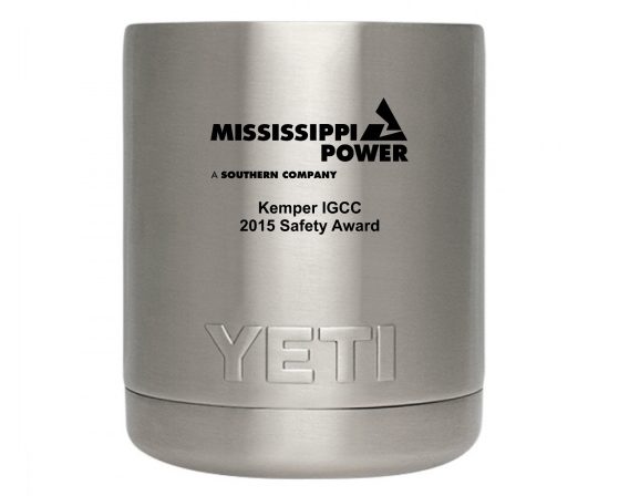 Custom printed YETI mug with company logo